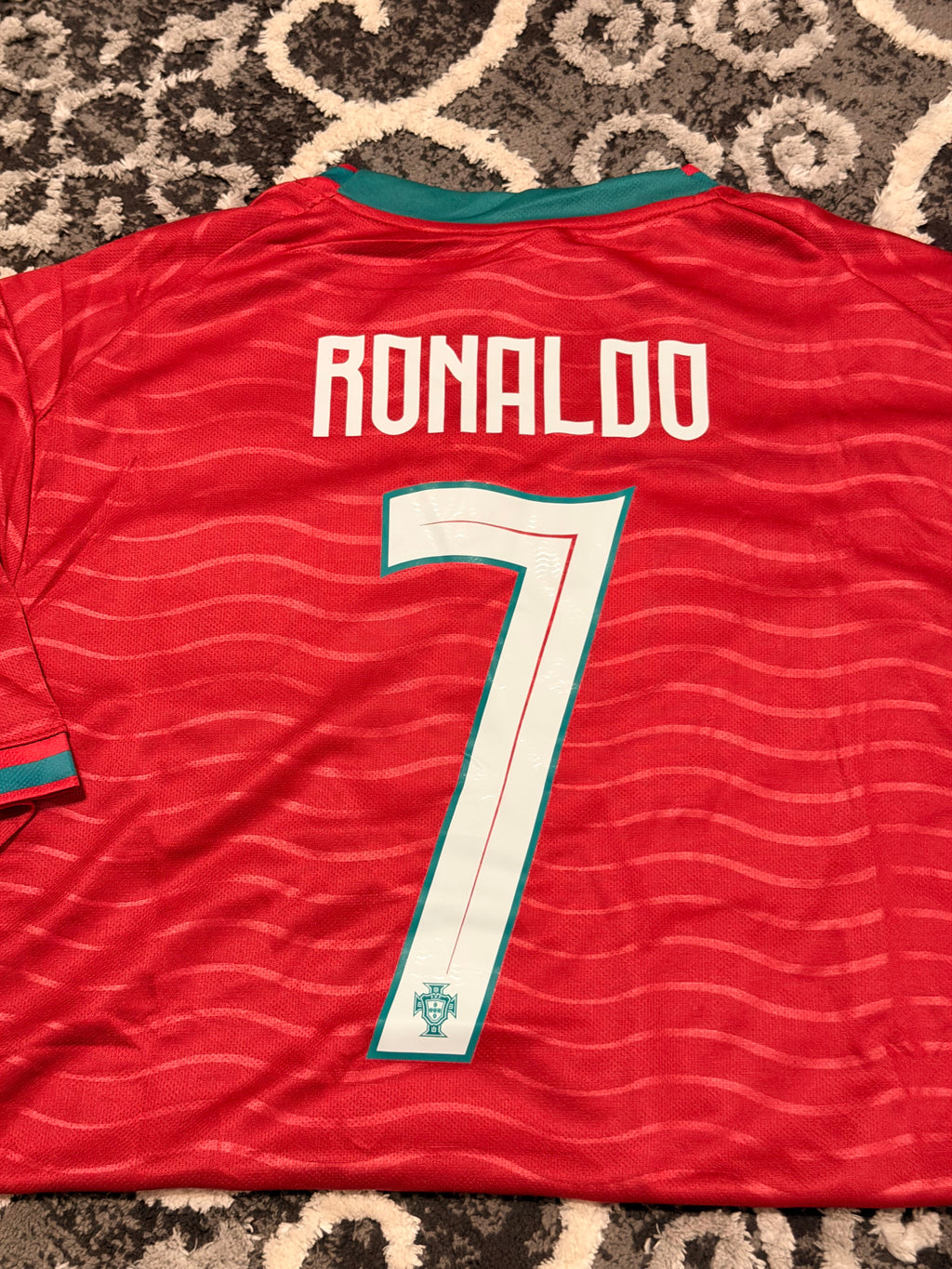 Adult Portugal Cristiano Ronaldo Fan Jersey – Red & Green Home Edition