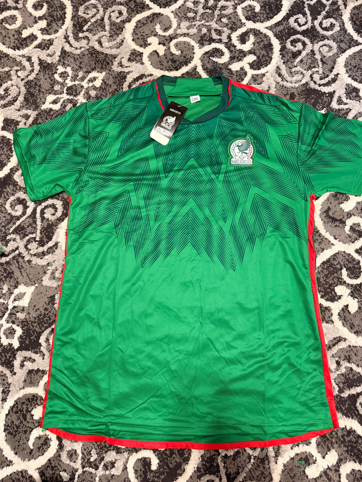 Adult Mexico National Team Home Fan Jersey – Aztec Feather Green Edition