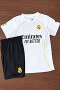 Kids Real Madrid Home Fan Kit | Pristine White & Emirates Edition