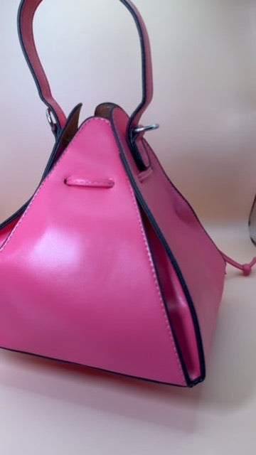 Hot Pink Drawstring Handbag