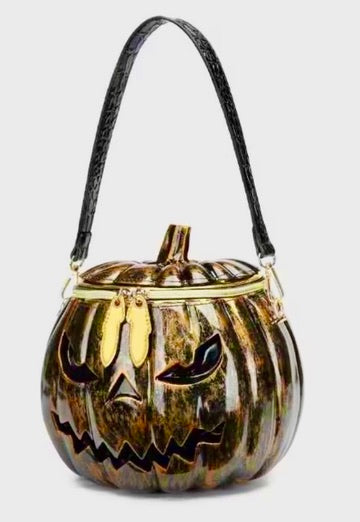 Jack-o’-Lantern Pumpkin Crossbody Purse