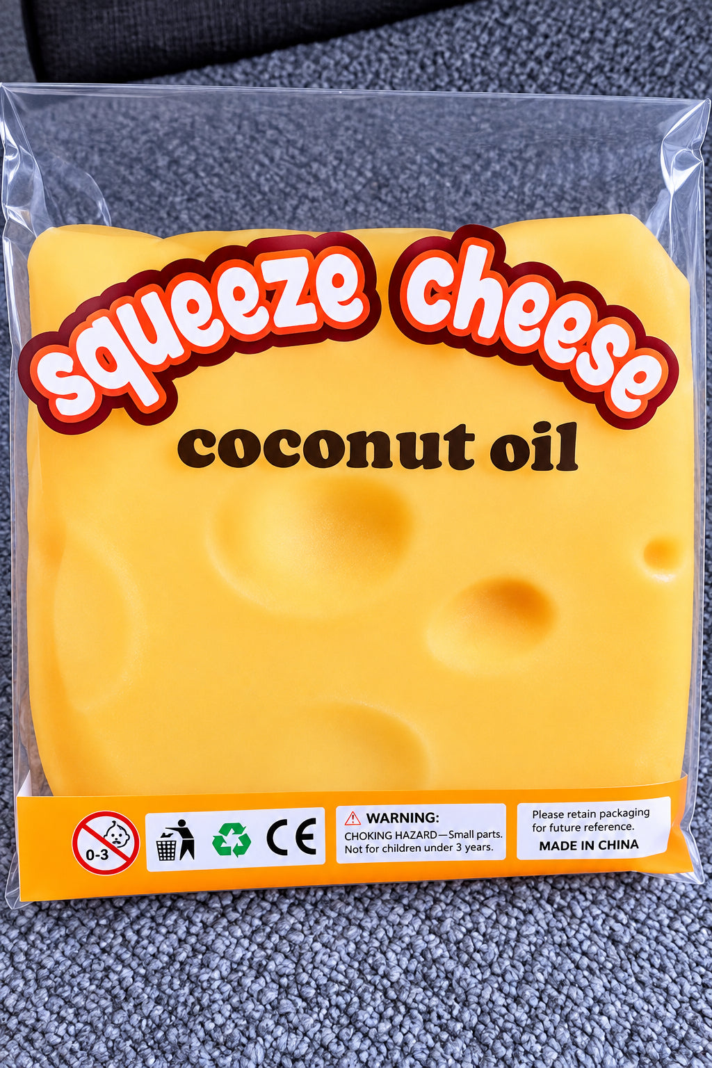 Squeeze the Cheese Coconut Oil Squishy