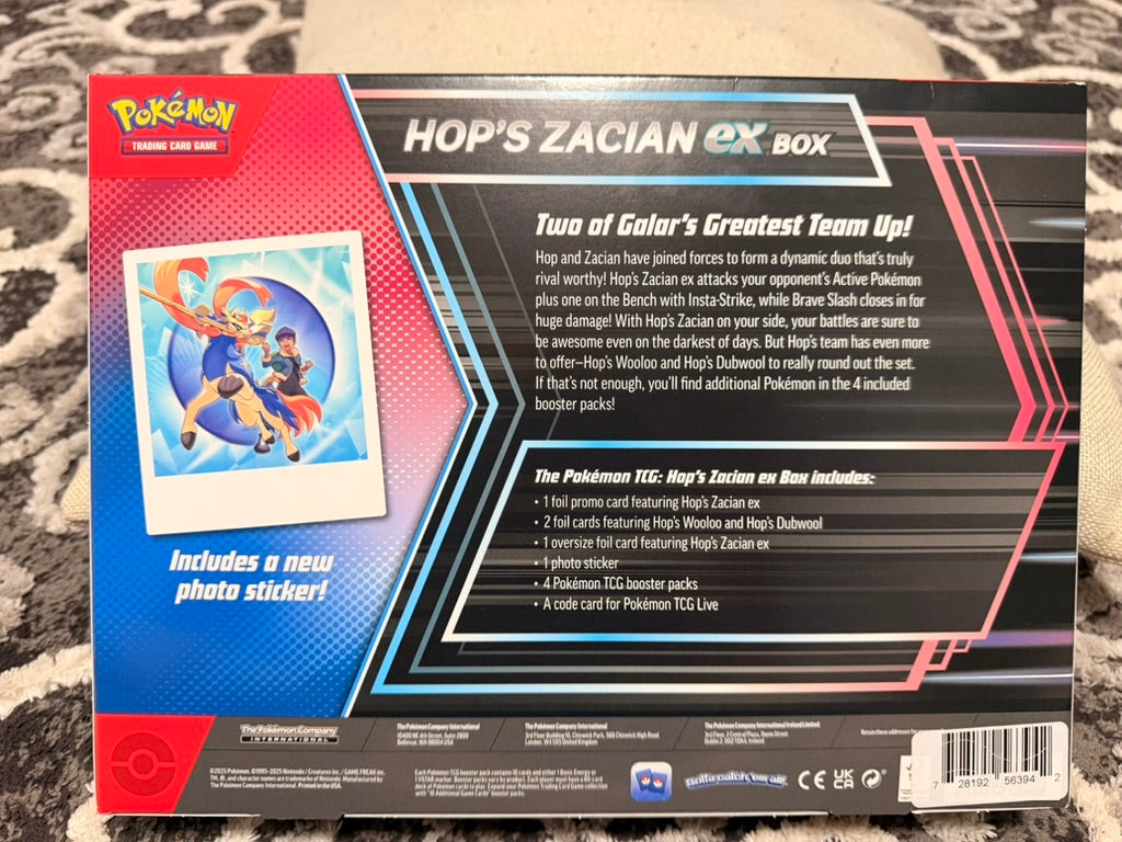 Pokémon TCG Hop’s Zacian ex Box – Powerful Pokémon Collection
