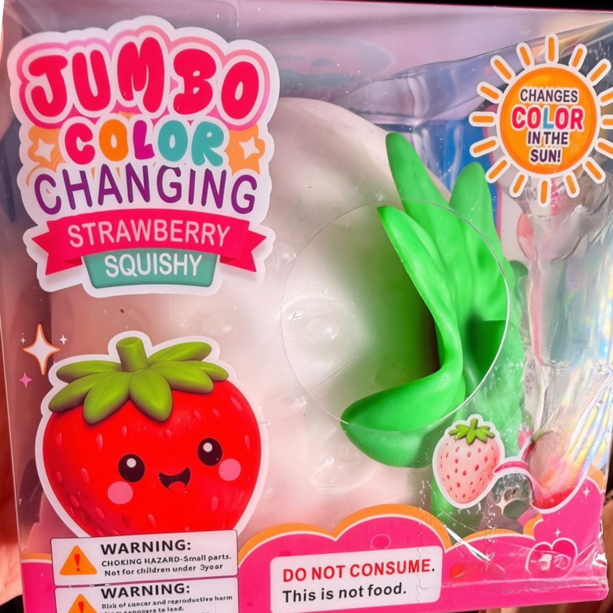 Giant Color-Changing Strawberry Squishy