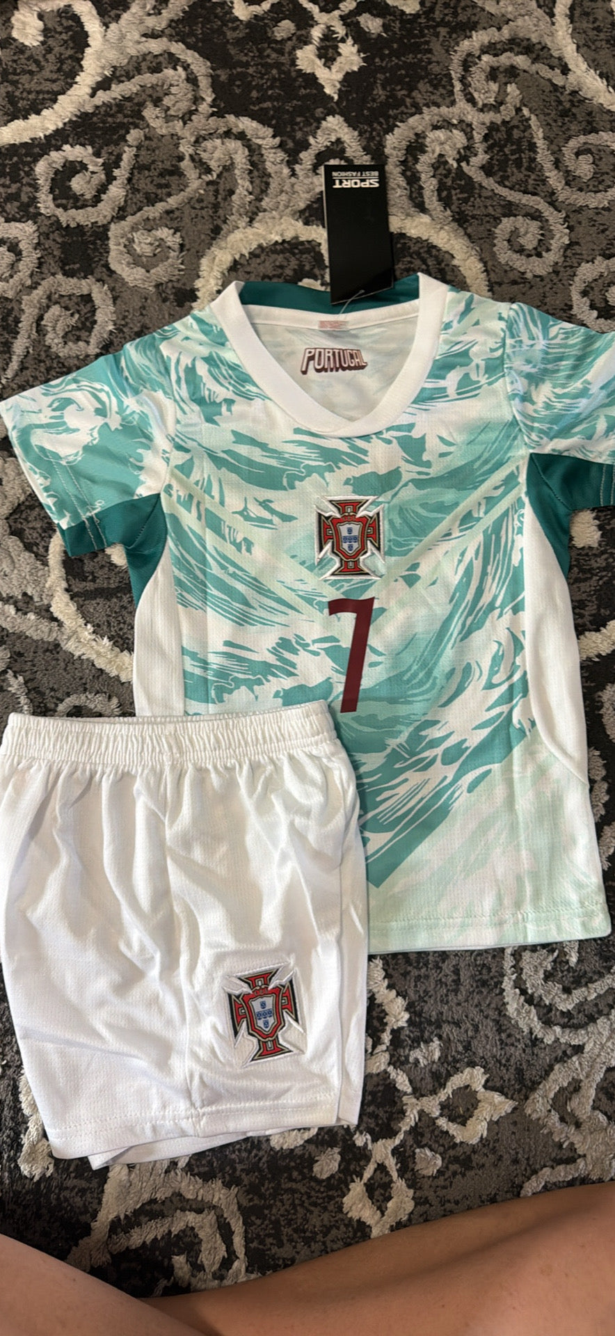 CR7 Portugal 2024/25 Away Kids Fan Kit