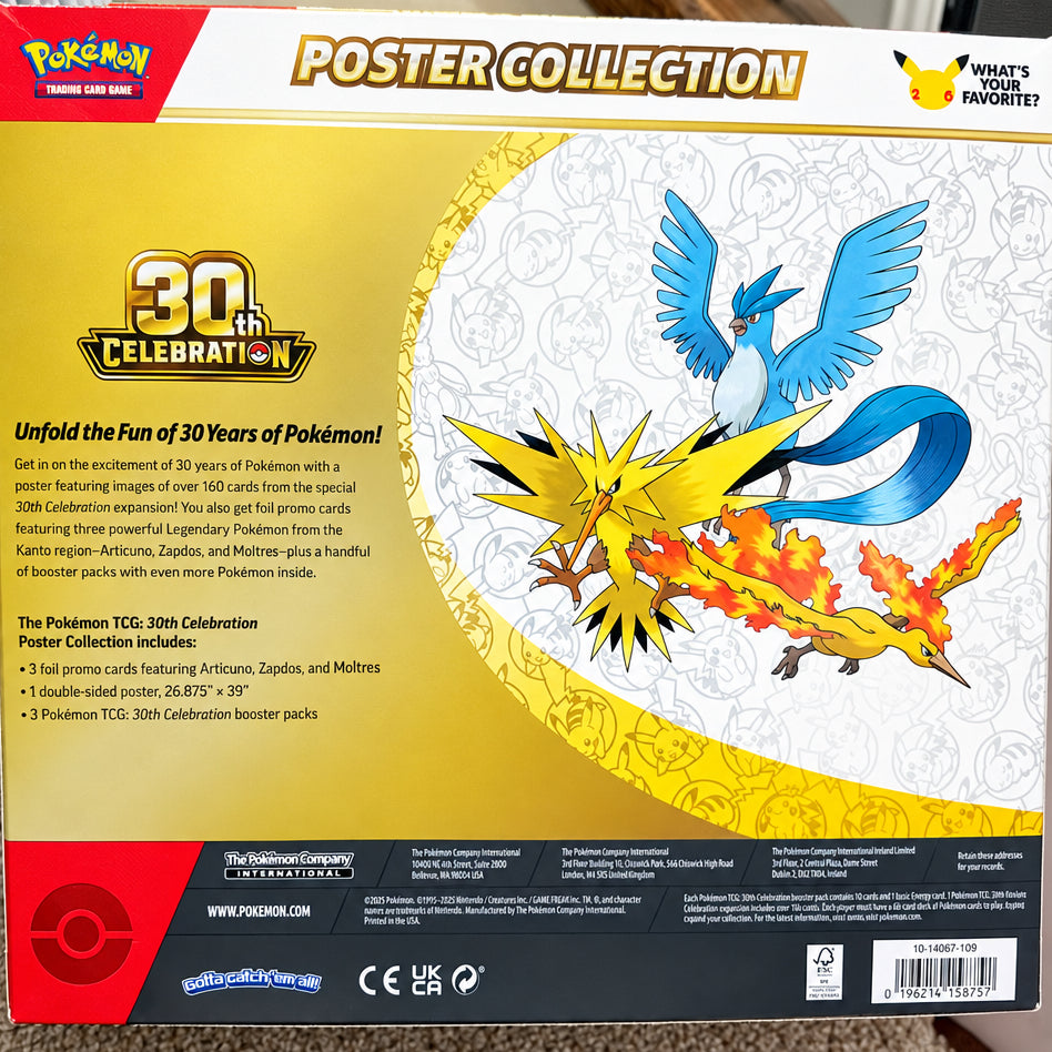 Pokémon TCG: 30th Celebration Poster Collection (Sealed