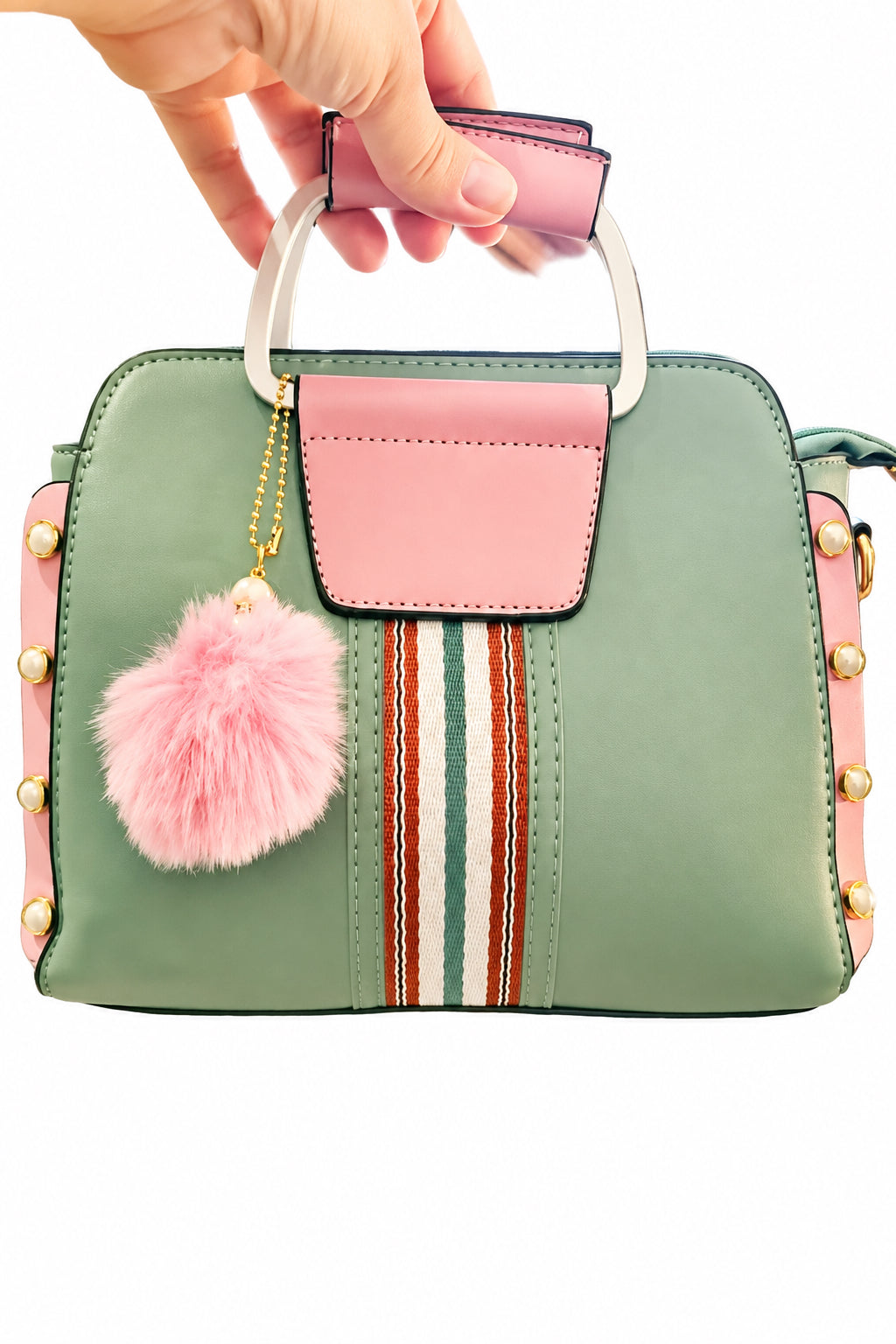 Vintage Stripe Chic Satchel