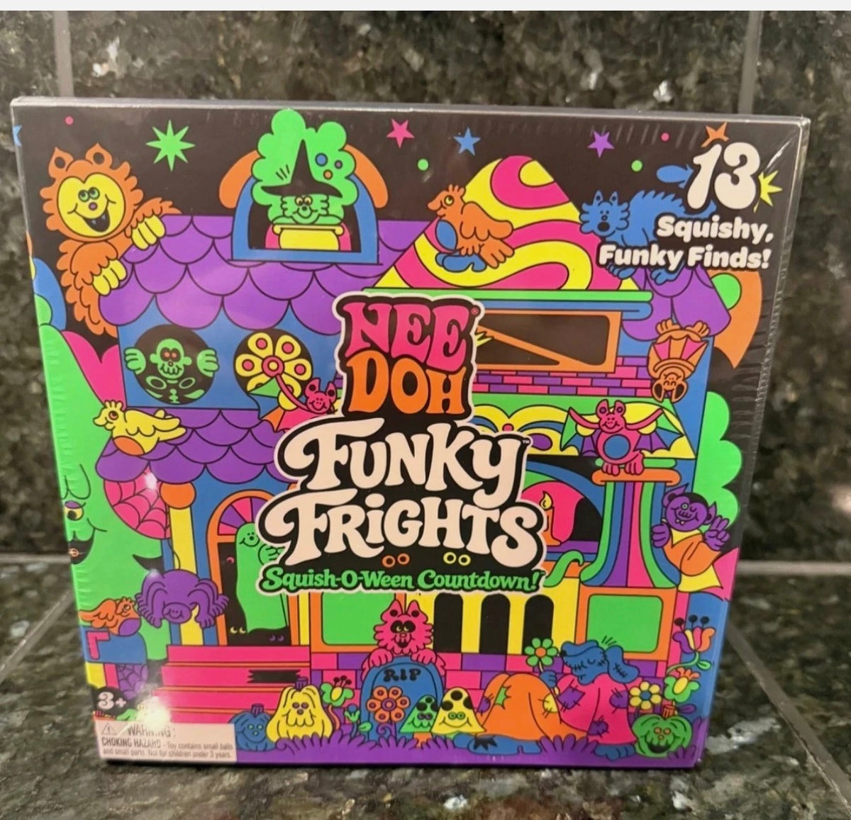 NeeDoh Funky Frights Squish-O-Ween Countdown Calendar – 13 Days of Halloween Fidget Toys