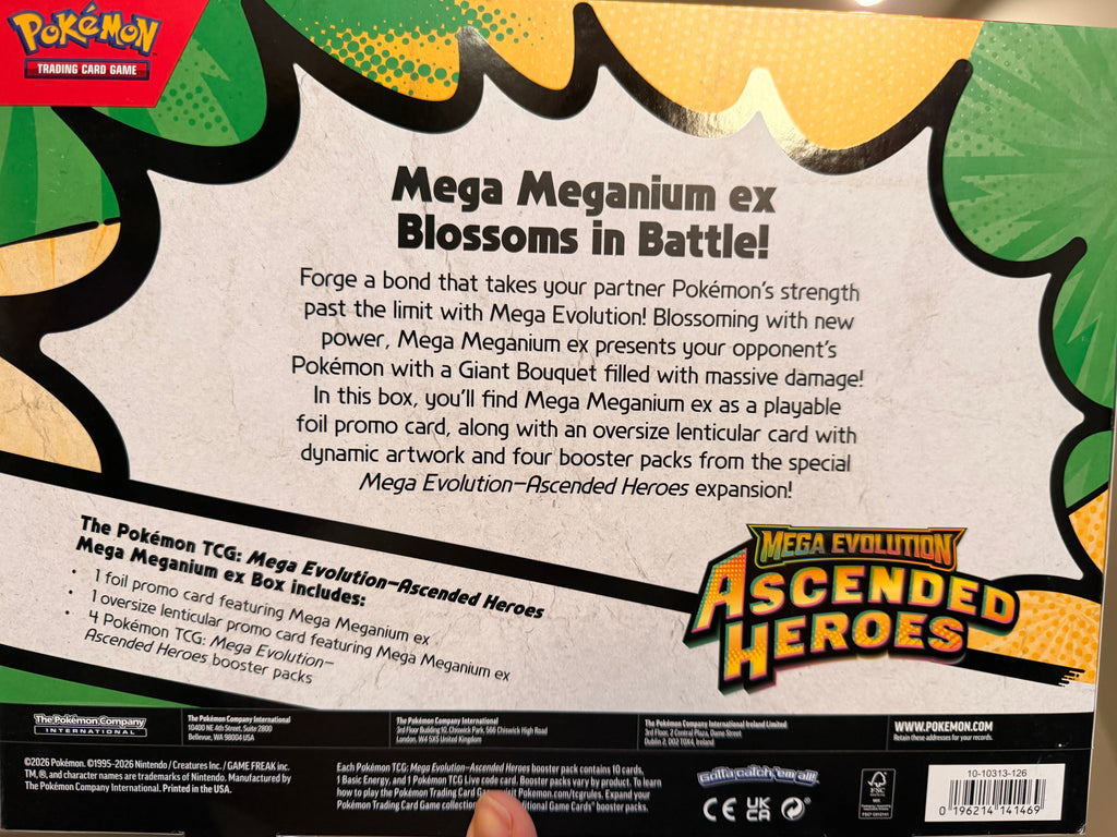 Pokémon TCG: Mega Evolution—Ascended Heroes Mega Meganium ex Box (Factory Sealed)