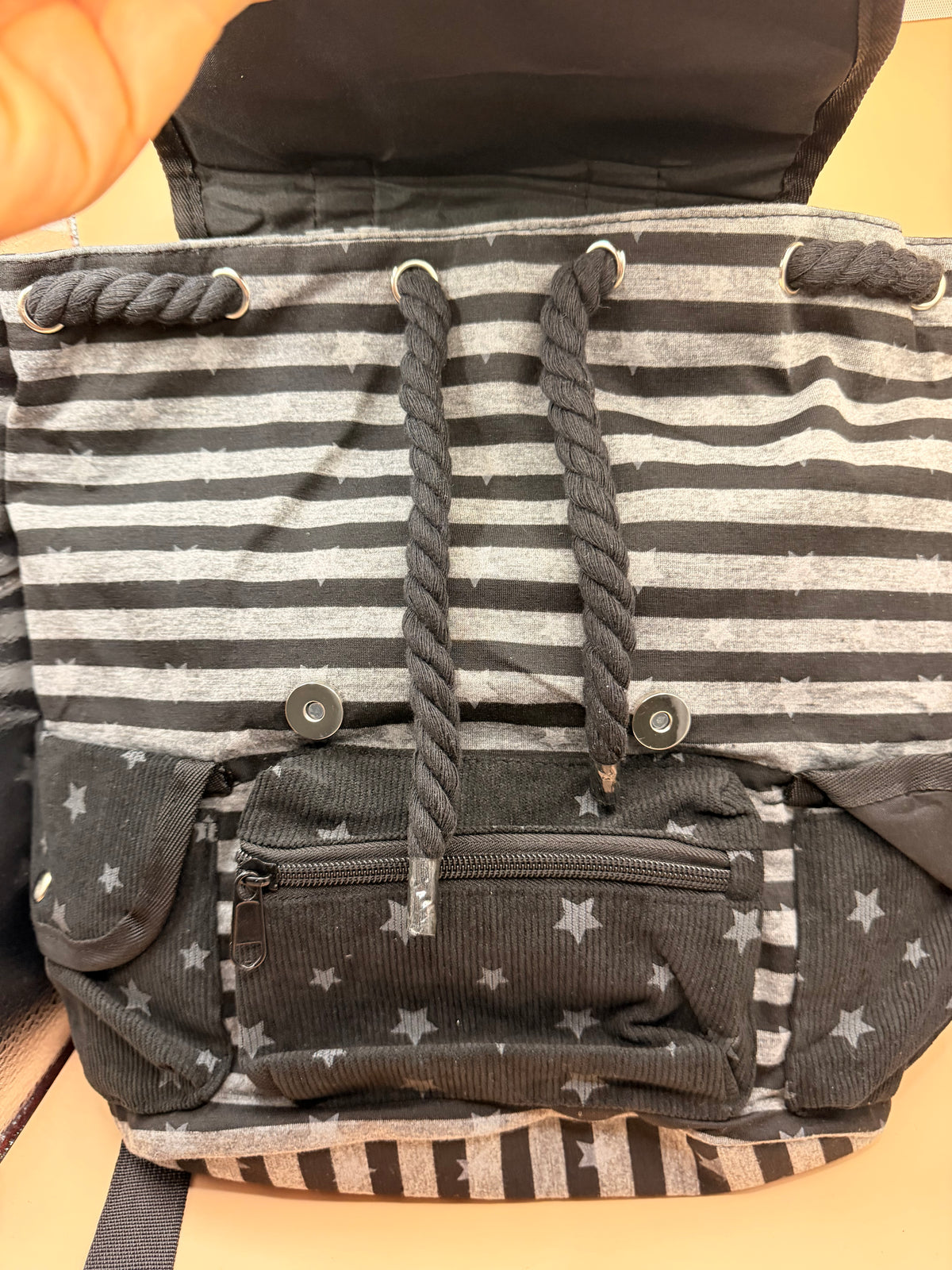 Spooky-Cute Cat & Stars Backpack