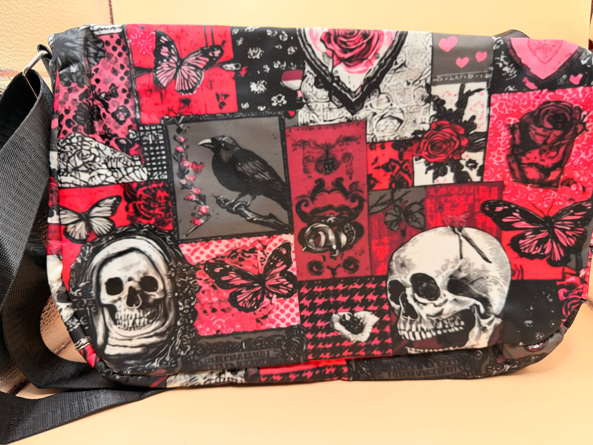 Gothic Patchwork Crossbody Bag