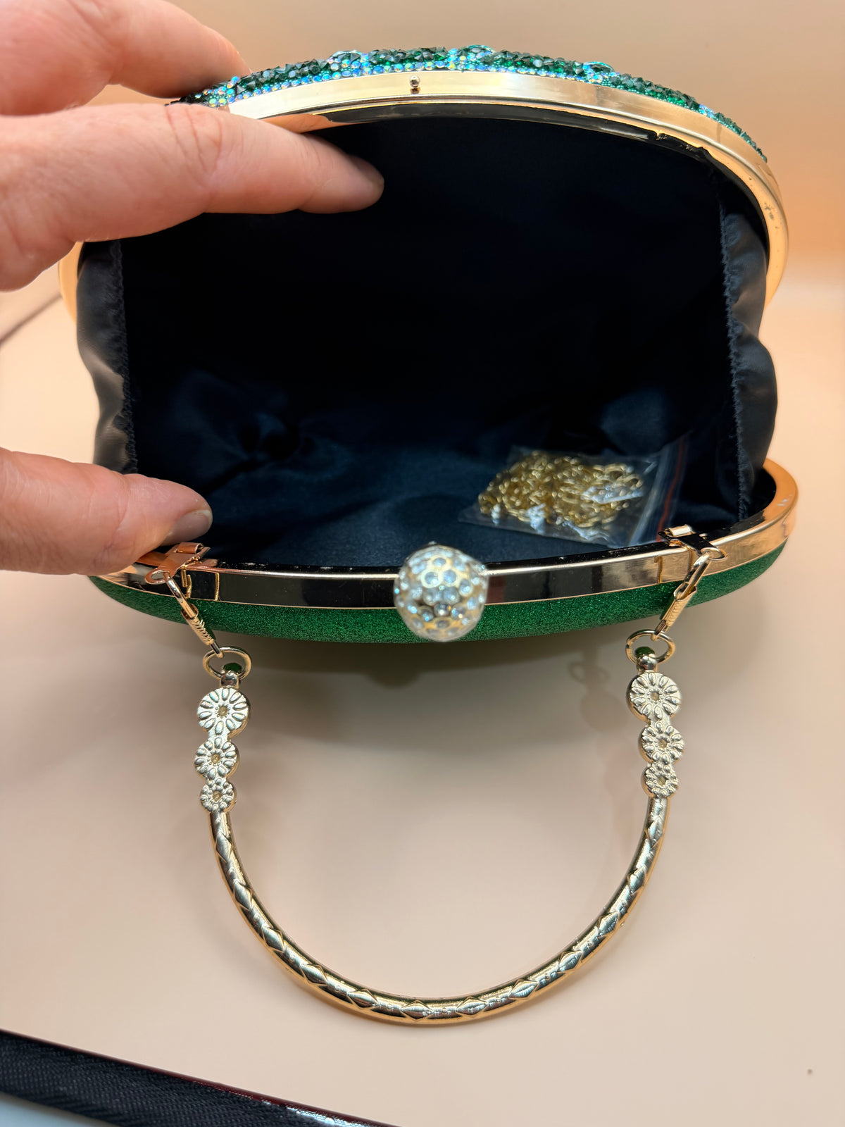 Jeweled Peacock Statement Clutch