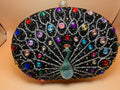 Jeweled Peacock Statement Clutch