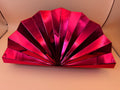 Metallic Pink Fan-Shaped Clutch
