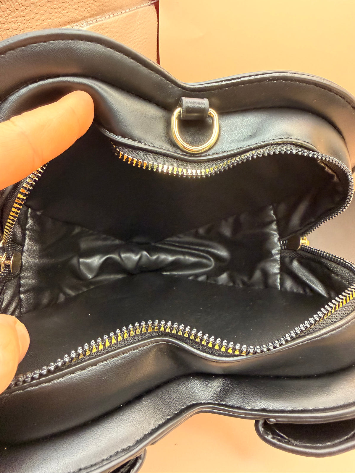 Leather Jacket Heart Crossbody Bag