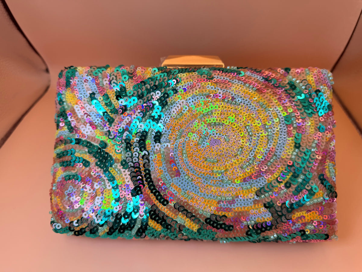Colorful Sequin Clutch