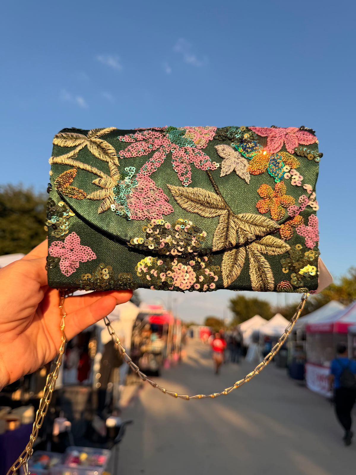 The Enchanted Garden Sequin Clutch