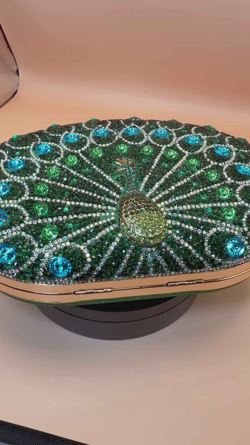 Jeweled Peacock Statement Clutch