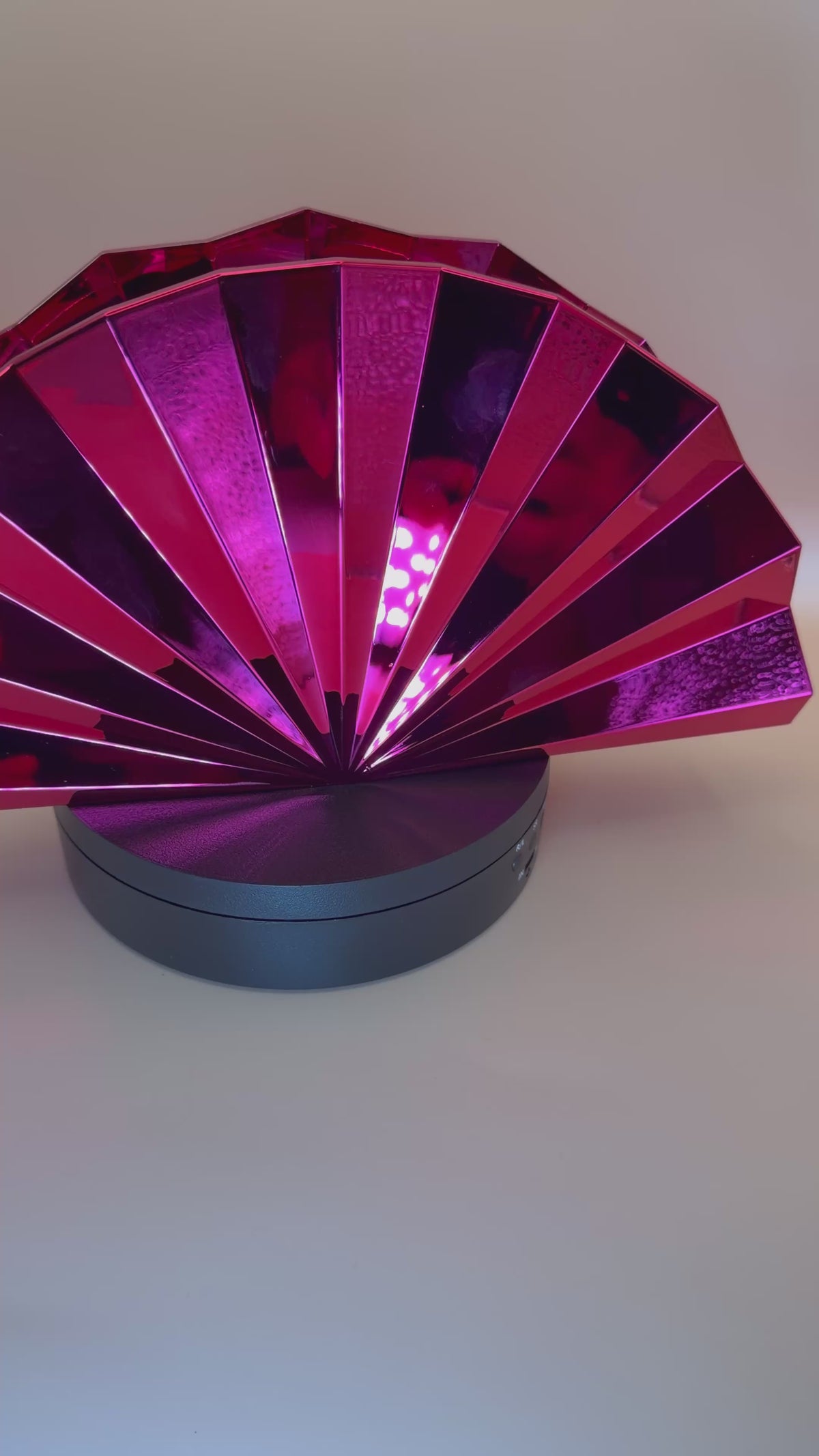 Metallic Pink Fan-Shaped Clutch