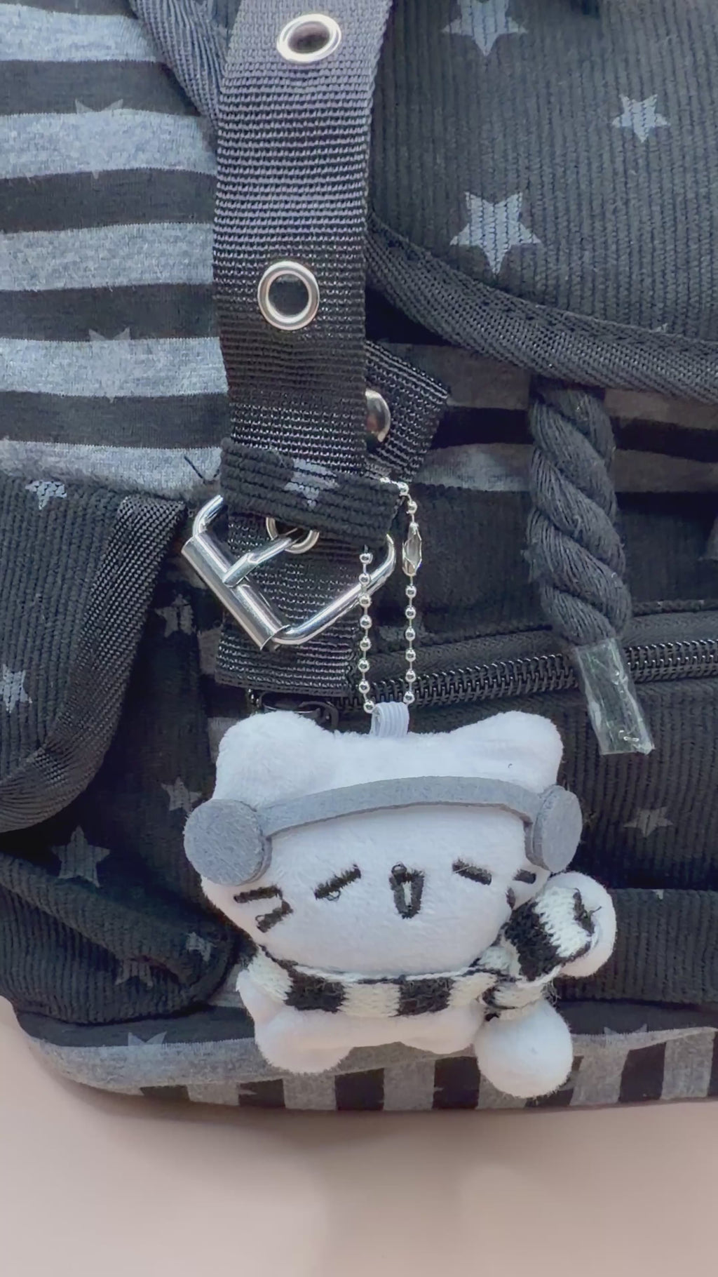 Spooky-Cute Cat & Stars Backpack