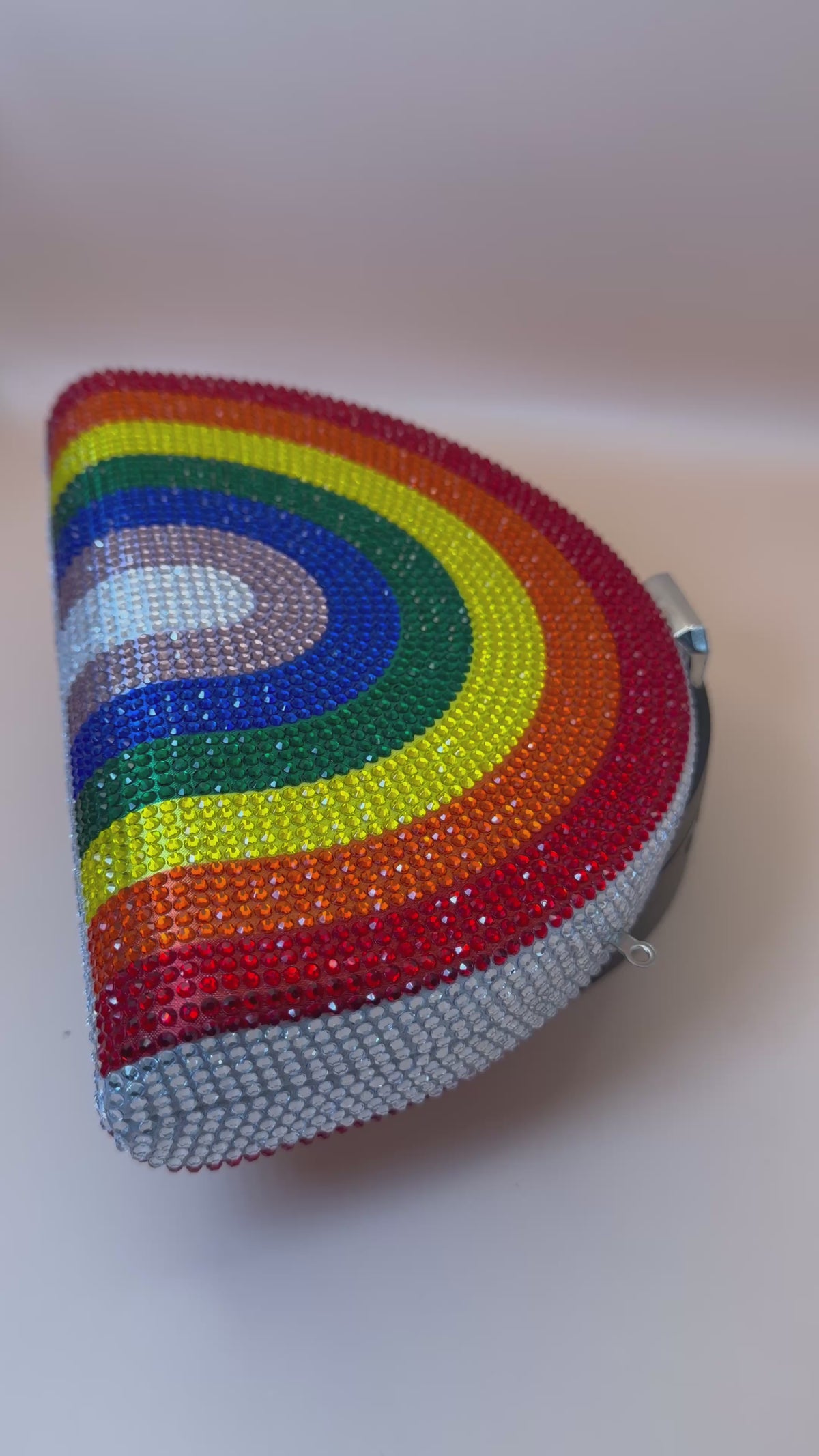 Rainbow Rhinestone Clutch